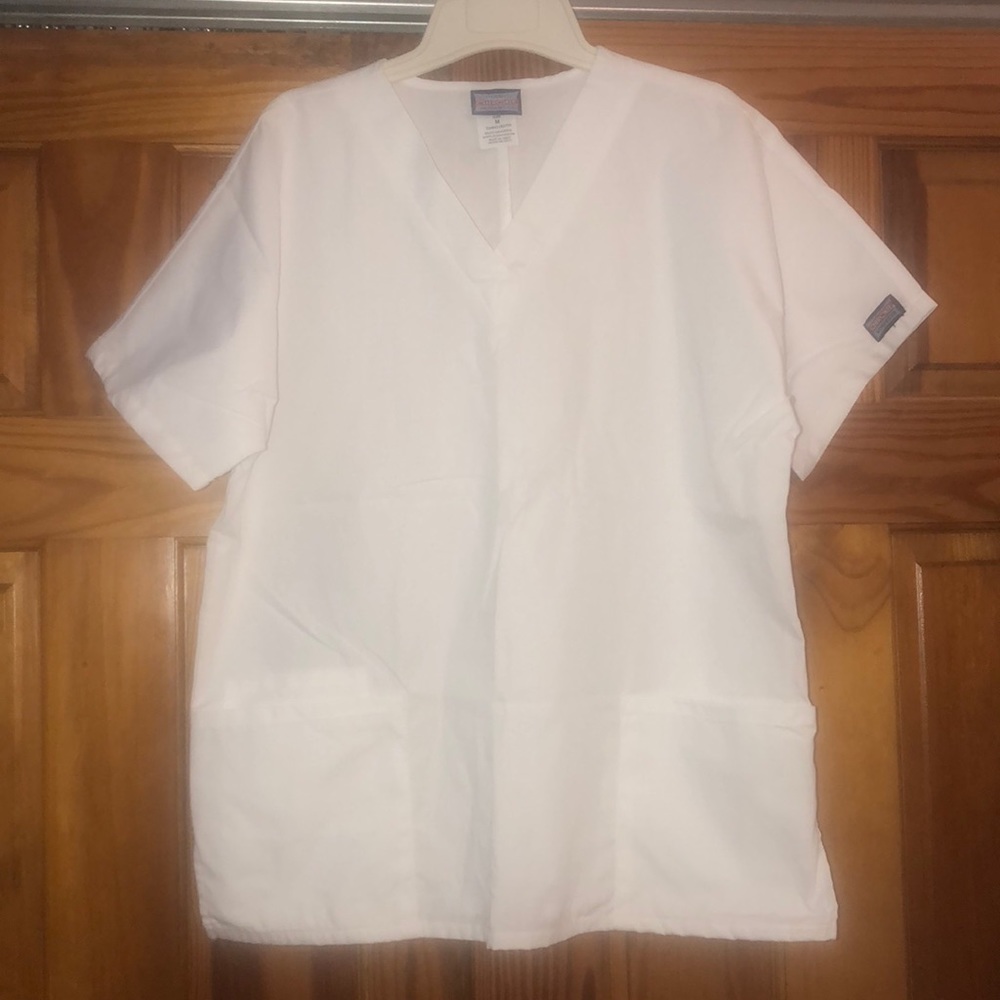 Cherokee V-Neck White Scrub top